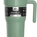 30oz Stainless Steel Tumbler Double Wall Vacuum Insulated Water Bottle With Handle And 2 in 1 Straw Lid (Sage)