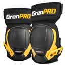 GRENPRO Black Knee Pads for Work - Heavy Duty EVA & Gel Support for Construction, Flooring, Gardening and Cleaning, One Size