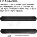 Belkin Connect Thunderbolt 4 Docking Station, 5-in-1 USB-C Multiport Core Hub w/ 96W Power Delivery for Mac, Windows, Single 8K or Dual 4K Display, Thunderbolt 4 Cable & Power Supply Included