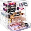 Sorbus Acrylic Makeup Organizer Set, 7-Drawer Vanity & Countertop Cosmetic Storage with Small & Wide Drawers, Clear Makeup Storage for Brushes, Lipsticks, Jewelry  Holiday Gift for Women & Teens