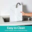 Murrey Home Glass Cutting Board Set for Kitchen Counter, Tempered Glass Chopping Boards Dishwasher Safe, Small Marble Countertop Tray, 16"x12"x2PC