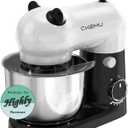 Stand Mixer, Compact & Space-Saving, Stainless Steel Bowl, Unique & Playful Design, Effcient Motor, Dishwasher-Safe Attachments, SM-2549A (Panda)