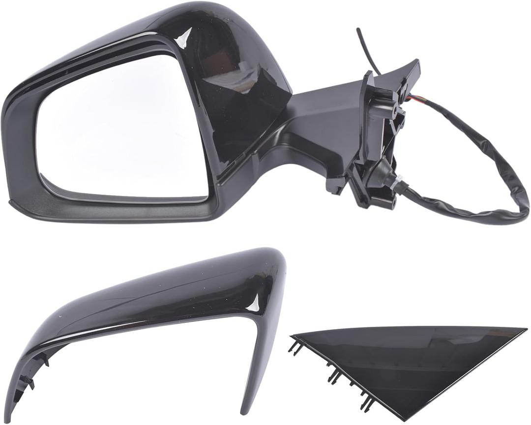 GELUOXI Left Driver Side Exterior View Mirror Black 13pins Replacement for Tesla Model Y 2020-2024 Heated/Power Fold/with Memory