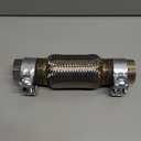 Exhaust Flex Pipe Universal Type 100% Stainless Steel For Heavy Duty and Cars (1 PC, 2X6X10 Clamps)