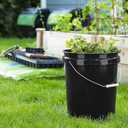 United Solutions 5-Gallon Heavy-Duty Buckets with Snap-On Lids, 6-Pack BPA-Free, Food-Grade Plastic, Multi-Purpose Storage for Home, DIY, and Job Sites Black