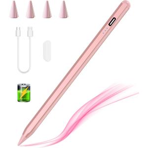 Stylus Pen for Android Tablets Phones, Active Digital Pencil for Samsung Lenovo Huawei Vivo Mi Tablets & iPhone Google Pixel, Universal Stylus Pen for Most Android Touch Screens & iPhone Drawing (Rose Gold)