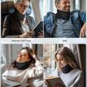 Heated Neck Brace Cervical Collar - Neck Support Brace with Heating Pad, Soft Foam Wraps Keep Vertebrae Stable and Aligned for Relief of Cervical Spine Pressure for Women & Men Black (M Size)