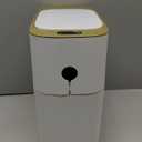 Touchless Bathroom Trash Can with Lid, 3 Gallon / 12L Slim Motion Sensor Garbage Bin, Automatic Waste Basket for Bedroom, Office & Narrow Spaces, White & Gold