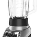 BLACK+DECKER PowerCrush Multi-Function Blender with 6-Cup Glass Jar, 4 Speed Settings, Silver