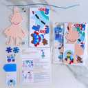 Winlyn 24 Sets Winter Decorations DIY Elf Ornaments Christmas Craft Kits Foam Elf with Snowflake Festive Foam Stickers for Kids Holiday Seasonal Gift Home Classroom Activities Party Favors