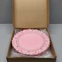 6 Pack Black Charger Plates 13" Round Charger Plates for Dinning Plates with Embossed Rim Plastic Charger for Dinner, Wedding, Elegant Tableware Decor