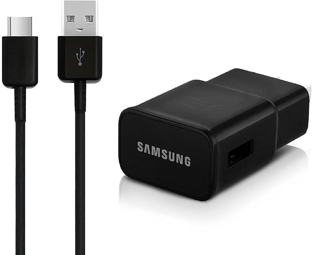 Samsung EP-TA20JBEUGUS Fast Charge USB-C 15W Wall Charger for Galaxy Note 8, 9, Galaxy S8, S8+, S9, S9+, S10, S10+, S10E Inbox Replacement - Retail Packaging - Black
