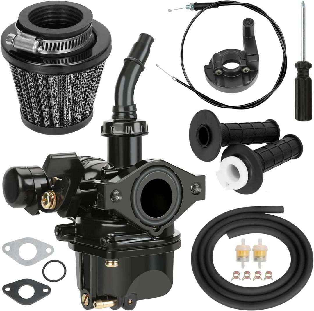 YOXUFA PZ19 Carburetor 19mm Atv Carburetor for TaoTao Coolster 110cc 125cc Dirt Bike ATV 50cc Baja Apollo Pit SSR Thumpstar Chinese 4 Wheel Quad 4 stroke parts 7/8 Throttle Assembly