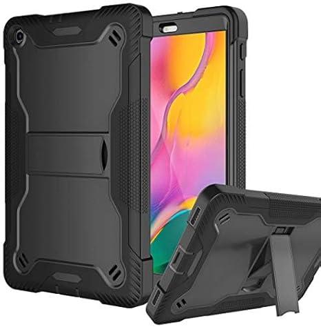 Fingic for Samsung Galaxy Tab A 10.1 Case 2019(Not for A10.1 2016/A7 10.4 2022/2020/ A8 10.5 2021/A10.5 2018) Heavy Duty Shockproof Bumper Kickstand Case for Tab A 10.1 2019(SM-T510/T515/T517),Black
