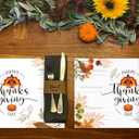 Thanksgiving Disposable Paper Placemats - 24 Pack Fall Turkey Harvest Thanksgiving Day Placemats for Kids Painting Coloring Family Dining Table Mats Holiday Table Decorations