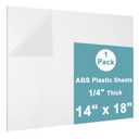 White ABS Plastic Sheet 16" x 20" x 1/4" Thick White Rigid Thermoplastic Sheet (Upgrade Surface) 6MM Flexible High Tensile Large ABS Moldable Plastic Panel for Crafts, DIY, Signs