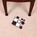 Ezprotekt Furniture Sliders for Carpet, 16 Pcs Self-Stick Furniture Movers Sliders for Carpet, 2.5 inch Square Self-Adhesive Furniture Moving Pads, Furniture Glides for Chair Table Desk (Brown)