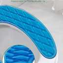 Gel Toilet Seat Cushion Portable and Washable Toilet Seat Cover Universal with Self-Adesive Design(Blue)