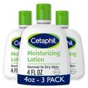 Cetaphil Face & Body Moisturizer, Hydrating Moisturizing Lotion for All Skin Types, Suitable for Sensitive Skin, NEW 4 oz Pack of 3, Fragrance Free, Hypoallergenic, Non-Comedogenic