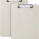 Mr. Pen- Plastic Clipboard, 12.5" x 9", 2 Pack, Silk Cream Clipboard Plastic, Low-Profile Metal Clip with Retractable Hanging Hole