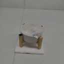 Elevated Ceramic Cat Bowl - Cat Food Bowl with Bamboo Stand - Raised Dog Dish for Puppies - Anti Vomiting, Stress Free - 13.5 oz / 400 ml - White (Small)