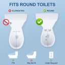 Electric Bidet Toilet Seat, Warm Water with Air Dryer, Heated Seat and Slow Close Lid, Front and Rear Wash, LED Nightlight, Wireless Remote, Round, 102D