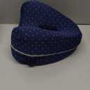 Knee Pillow for Side Sleepers Hip Pain,Alignment Pillows for Side Sleepers with Adjustable Strap,Leg Pillow for Side Sleeping,Shaped Memory Foam Pillows Relieving Leg, Back, Knee,Grid Blue (Navy Blue)