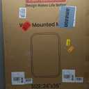 36"x24" Wood Bathroom Mirror - Handcrafted Modern Farmhouse Bathroom Mirror with Tempered Glass&Natural Wood Frame, Decorative Vanity Mirror for Bedroom, Living Room, Spa & Home (Anti-Fog Design) (Rounded Wood-usa-sourced Wood Natural Finish)