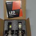 SEALIGHT H13/ 9008 LED Bulbs Hi/ Low Beam, 50, 000LM 10X Super Brighter, 1:1 Halogen Size, 6500K Cool White, 50, 000Hrs Long Service Life with Cooling Fan, Plug and Play, Pack of 2