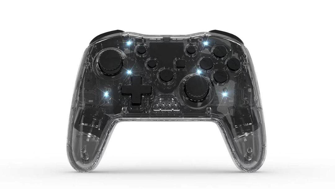 Wireless RGB Controller, Full Motion Control Gamepad, Customizable Paddle Buttons, Rechargeable Battery, Translucent