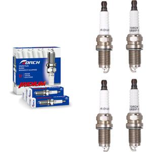 4PK TORCH K6RBIP-11 Spark Plug Replace for NGK IZFR6K11 Spark Plug, for BOSCH FR6LII330X, for CHAMPION 9014/RC8ZWYPB 9803/RC8WMPB4 9812/RC8ZWYPB4,for DENSO 3377/SKJ20DRM11 5358/IK20L VK20 Plug, OEM