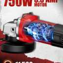AVID POWER Angle Grinder 4-1/2 inch Electric Grinder Tools 750W 6.5 Amp Metal Grinder, 11500 RPM, with Grinding and Cutting Wheels, Auxiliary Handle, Wrench for Cutting and Grinding