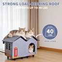 NAMOTEK Large Elevated Heated Cat Houses for Indoor/Outdoor Cats with Heated Cat Bed Waterproof Insulated Providing Safe Feral Cats, Easy to Assemble Large (23" x 13" x 18")