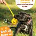 Interactive Dog Toys for Aggressive Chewers - Natural Rubber Durable Dog Toys to Keep Them Busy, Safe for Most Breeds, Dog Chew Toy for Anxiety Relief, Fetch Training, Lemon