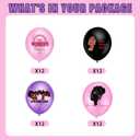 2 x 48 Pcs Women's History Month Balloons Empowerment Feminist Rights Female Awareness Inspirational Pink Purple Black Balloon for March Women's Day Party Decoration Supplies