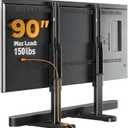 Perlegear Universal TV Stand Legs for Most 3786 90 Inch TVs up to 150 lbs, Height Adjustable TV Legs Replacement Suitable for Soundbar, Table Top Stand Base Max VESA 800 x 500mm, PGTVS20