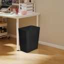 Trash Can - Plastic Waste basketbin - 3.5 Gallon- for Office,Home,Bathroom,Kitchen,Dormitory - Black