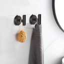 DGYB Large Suction Cup Hooks for Shower 4 Packs Black Suction Towel Hooks for Bathrooms Wall Robe Loofah Hook for Hanging