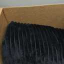 PAVILIA Super Soft Fleece Throw Blanket Twin Black, Fuzzy Plush Flannel Throw, Warm Cozy Ribbed Microfiber Blanket for Sofa Couch Bed, Lightweight Striped Blanket, Black, 60x80