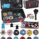 Battling Top Toy Set 12 Spinning Tops 3 Launchers Metal Fusion Gyro Game with Portable Storage Box Gift for Kids Children Boys Ages 6+