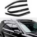 Rain Guards Side Window Visor Vent Outside Mount Fits for Ford Explorer 2011 2012 2013 2014 2015 2016 2017 2018 2019
