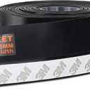 26 Feet Silicone Seal Strip, Weather Stripping for Doors and Windows, Draft Stopper Adhesive Tape for Shower Glass Gaps (Black, 45MM)