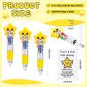 Sayglossy 36 Sets Star Party Favor Gifts Bulk, 4-in-1 Multicolor Ballpoint Pens with “you're a Star” Encouragement Cards Employee Appreciation Gifts for Coworkers, Rewards Events