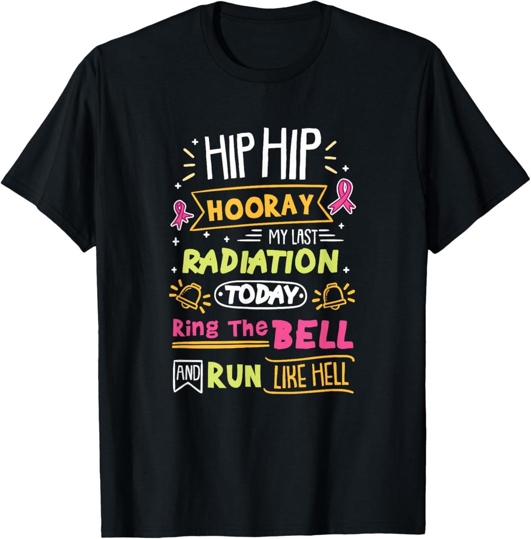 Last Radiation Today Ring The Bell Cancer Warrior T-Shirt (Black)