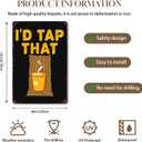 Funny Maple Syrup Tree I d Tap That Signs Wall Decor Vintage Metal Tin Sign Wall Art Poster for Bar Office Kitchen Bathroom Man Cave Pub Wall Decorations Gift 8x12 Inch