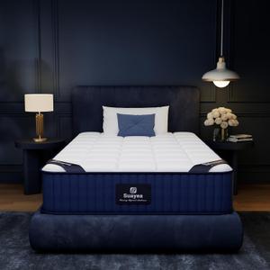 Twin XL Mattress 8 inch, Hybrid Twin XL Mattress in a Box, Cooling Gel Memory Foam Mattress with Pocket Springs, Mattress Twin XL for Pressure Relief, Medium Firm, Fiberglass-Free, CertiPUR-US