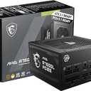 MSI MAG A750GL PCIE5, Fully Modular Compact Gaming 750W Power Supply, 80+ Gold, ATX 3.1 & PCIe 5.1 Ready, Native DualColor 12V2x6 Cable, 10 Year