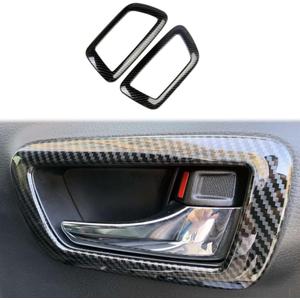 Carbon Fiber Look Interior Door Handle Panel Cover Trim for Toyota Tacoma 2016-2023