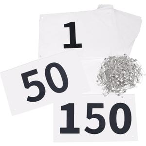 TRIWONDER Race Bibs Running Numbers with Safety Pins, Tyvek Large Numbers 4"x7" for Marathon Runners Events Sports Games