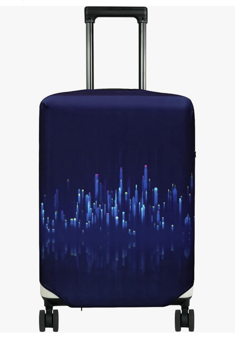 HYPER VENTURE Washable Luggage Cover - Fashion Suitcase Protector Fits 27-30 Inch Luggage (Nightscape, L)